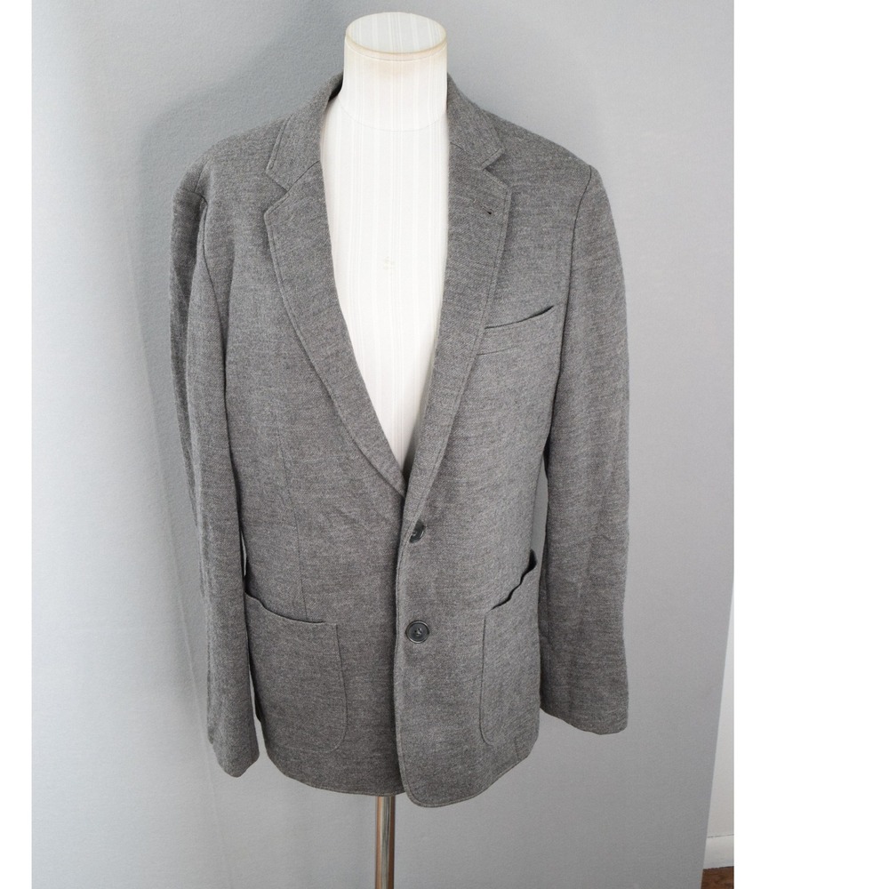 Country Road Blazer Jacket Wool Blend Gray Size 38 Two Button Menswear